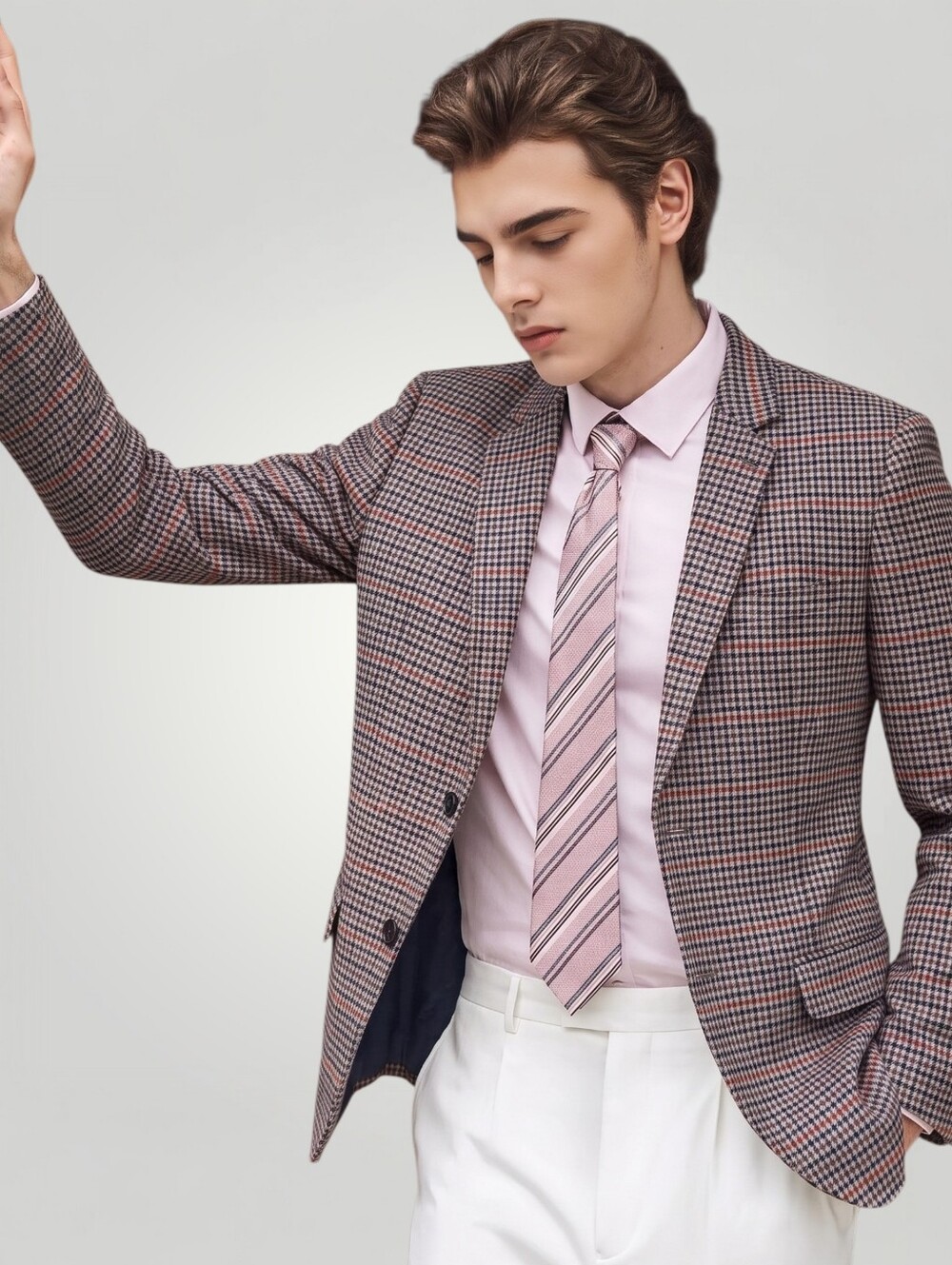 Gap Mens Medium Tall Houndstooth Check Woolβ Blend Blazer Sport Coat Tweed New